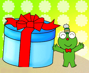 Gif animé joyeux anniversaire grenouille